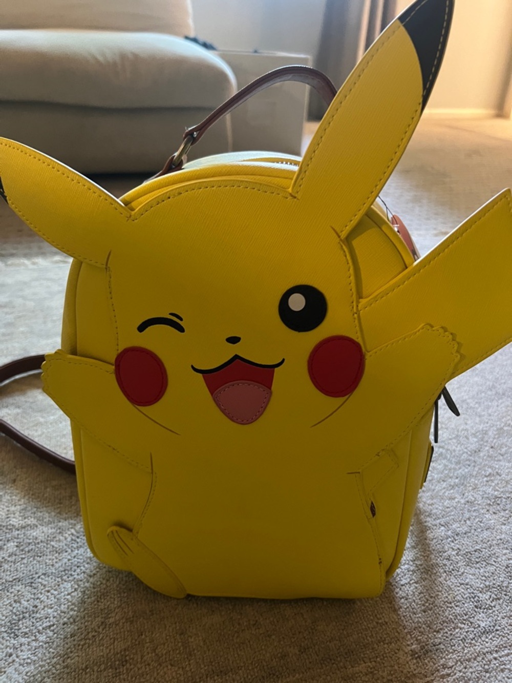 Loungefly Yellow Pikachu Character Mini Backpack Crossbody